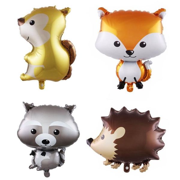 

party decoration 1pc large animal balloons jungle raccoon and helium ballon happy birthday decorations kids babyshower decor globos