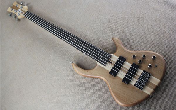 

five string full body wood color electric bass matte finish aaa
