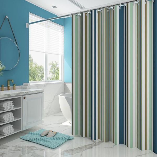 

shower curtains decorative geometric curtain stripe wave waterproof 72''Ã72'' bath for bathroom with 12 hooks sets
