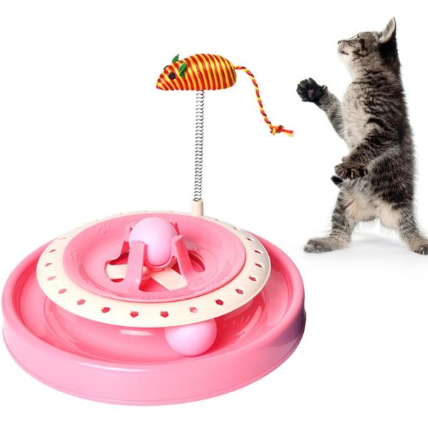 

cat toys turntable training funny amusement plate pet interactive supplies )