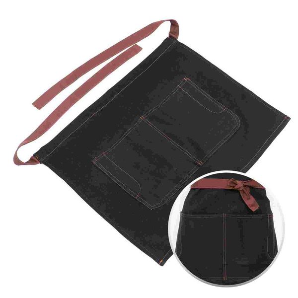 

aprons 1pc half-length cooking apron simple anti-oil home supply (black)