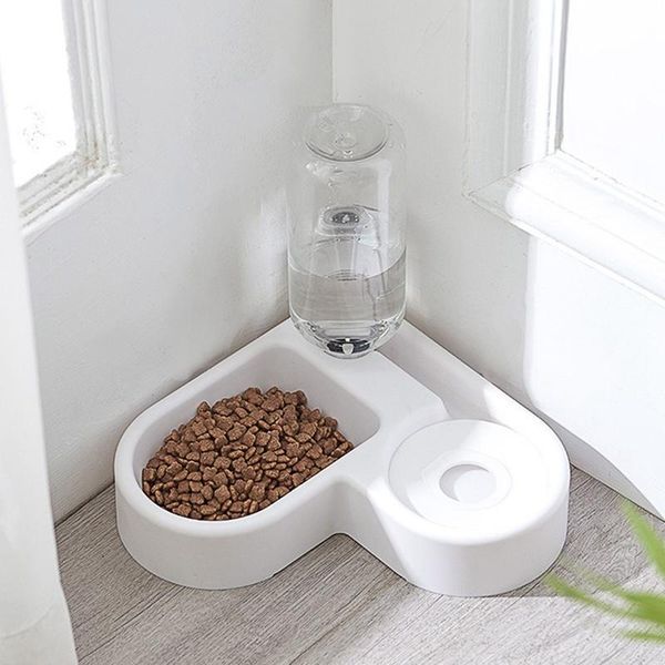 

dog bowls & feeders pet automatic feeder fountain water drinking love-shaped space-saving feeding container for kitten cat supplies