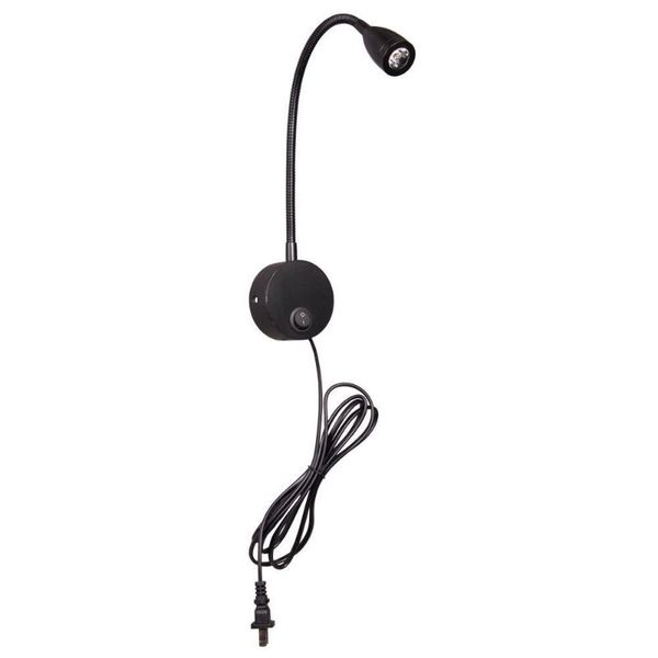 

wall lamp led bedside book light flexible hose 3w us eu uk cord plug night lights reading study painting mount lamps