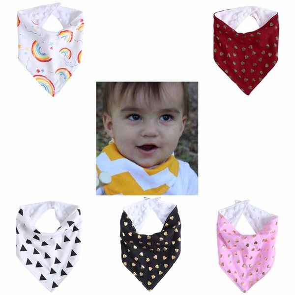 

hair accessories kids baby feeding head scarf towel bib boys girl bandana saliva triangle dribble, Slivery;white