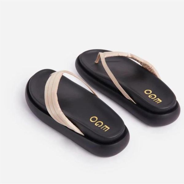 

slippers ellalee women flip flops summer beach sandals plus size female soft comfortable fashion modern ladies flats shoes, Black