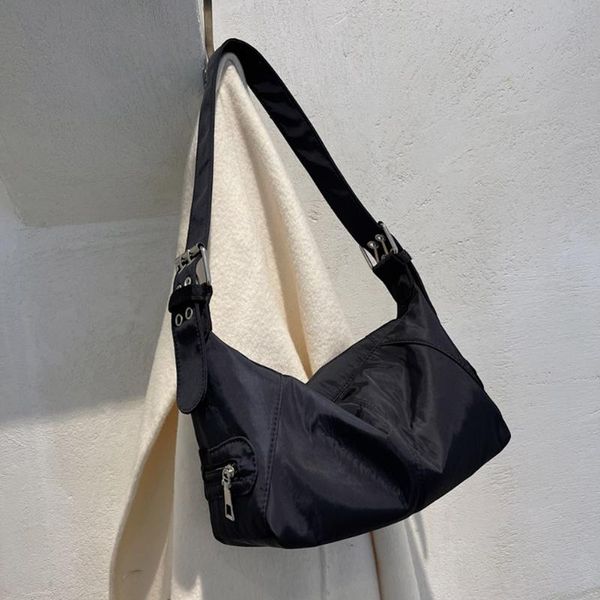

evening bags women shoulder bag fashion simple nylon pure color for ladies underarm tote casual shopping clutch decorative handbag