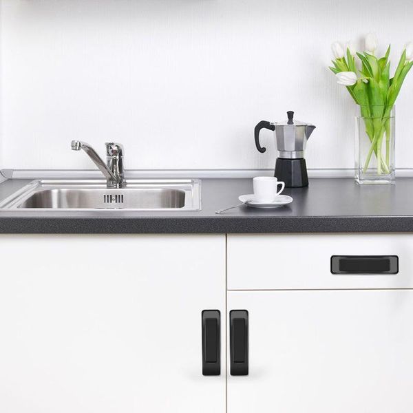 

handles & pulls self-adhesive non-perforating cabinet doors windows handle strong adhesive stick safety door drawer 2pcs