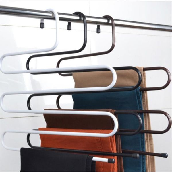 

hangers & racks 5 layers s shape multifunctional clothes pants storage cloth rack multilayer hanger 1pc h0081