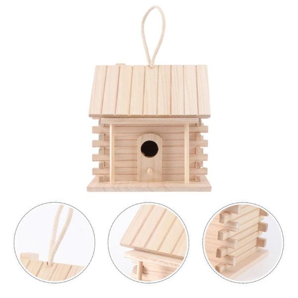 

outdoor bird cage pet hanging wooden birdcage hatching box other supplies