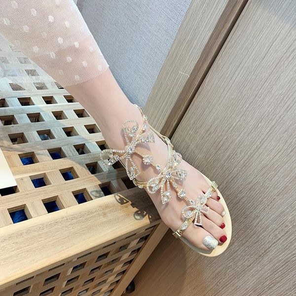 

summer fashion rhinestone wild sandals, Black