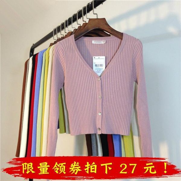 

spring ly patchwork women cardigans 2021 fashion slim ladies knitted sweater long sleeve buttons blouse women's sweaters, White;black