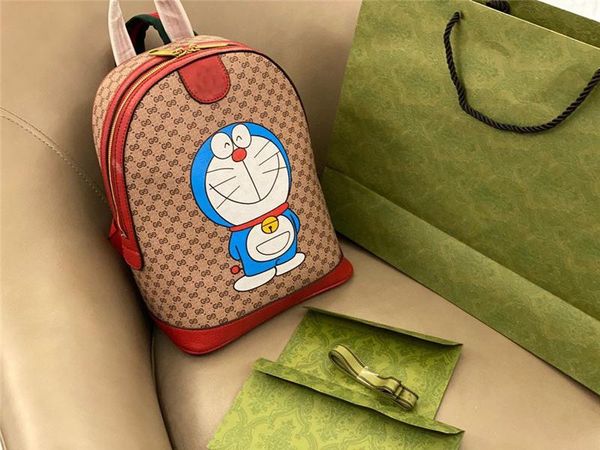 

21ss doraemon folding card case mini canvas backpack red bag size: 23*28cm