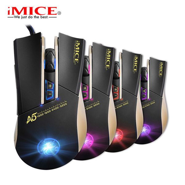 

mices mouse imice straight a5 wired chicken eating game four-color breathing lamp electronic competition accentuated macro programming