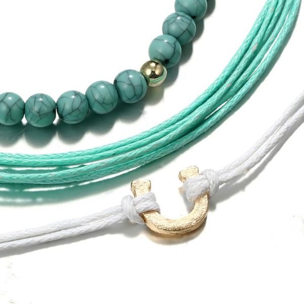 

charm bracelets 3pcs bohemian beads for women 2021 fashion boho multilayer bead bracelet jewelry party gift, Golden;silver