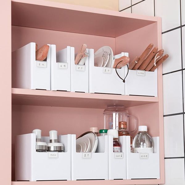 

kitchen storage & organization useful special box pulley pot cover plastic shelf kitchenware spice plate rack white