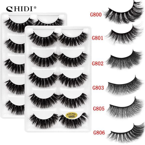 

pairs eyelashes 3d mink lashes natural soft 1 box messy false full strip make up1