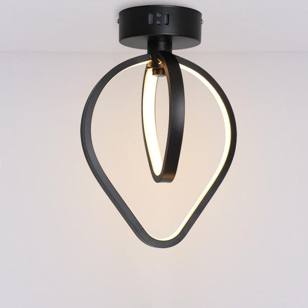 

ceiling lights modern minimalist led lamp nordic heart-shaped aluminum hanging chandelier living room decoration