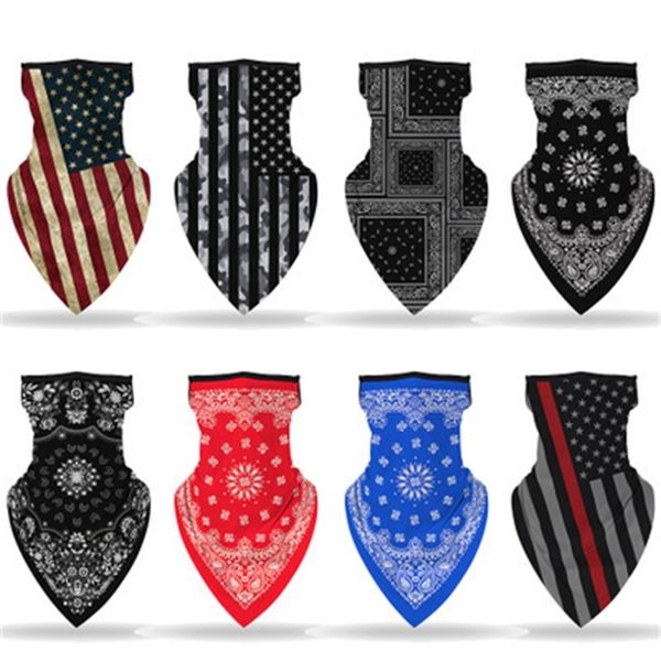 

clown 3d digital printing dust mask bib riding ear hanging triangular towel