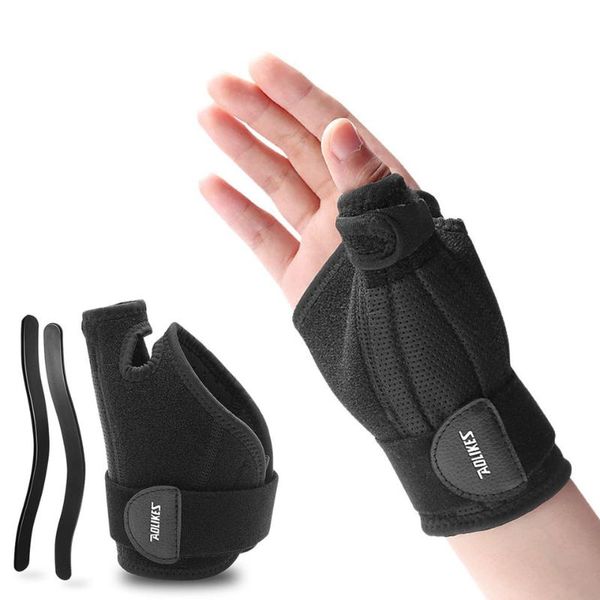 

pcs adjustable sport protective wraps support comfortable and breathable weightlifting wrist protector, Black;red