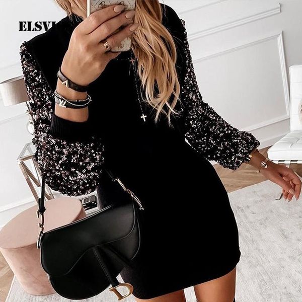 

casual dresses white love print button turtleneck autumn winter dress women sequins long sleeve party elegant ladies office, Black;gray