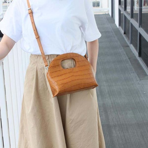 

evening bags fashion crodile pattern shoulder bag women genuine leather small purse shell handbag girls satchel message crossbody purses