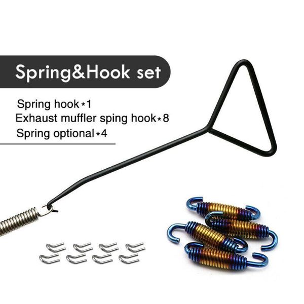 

manifold & parts exhaust springs+hooks link motorcycle mounting pipe set springs