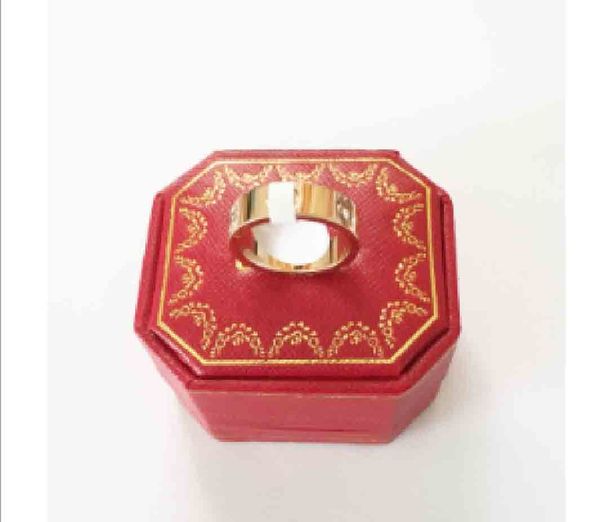 

fashion titanium steel rose gold ring silver lover ring wedding jewelry birthday present for women men rings, Golden;silver