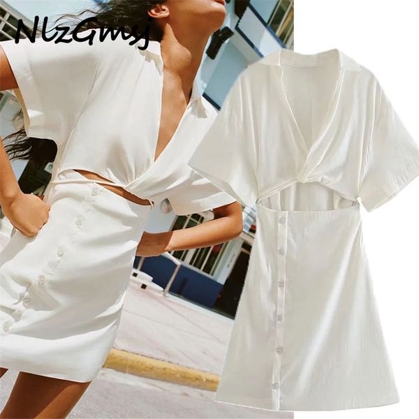 

dres white short sleeve summer chic side zip button up woman fit mini party 04 210628, Black;gray