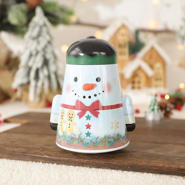 

gift wrap christmas box decoration small santa claus tumbler tin candies cookie children cute gifts home items storage