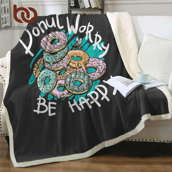 

blankets beddingoutlet donuts sherpa fleece blanket sweet bee soft colorful throw delicious dessert fur bedspreads 1pc