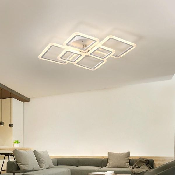 

ceiling lights jubilant modern square ring chandeliers lighting led lustre de plafond home decor lamps chandelier fixture