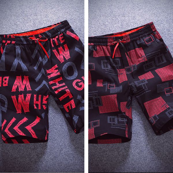 

a 357 men shorts in summer 2021 personality easing trend to spend five minutes of pants pants men's beach pants in the summer wea, Blue