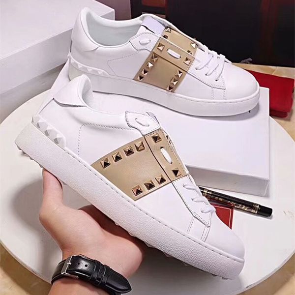 

2021 mens womens casual shoes fashion white leather pelle appartamento dress party dimensione eur 35-46, Black