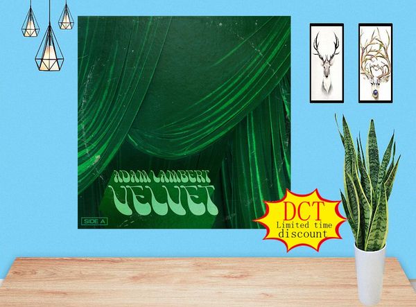 

adam lambert velvet side a music album cover silk art print