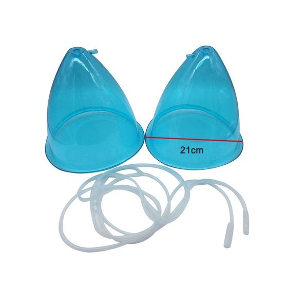 Acessórios Peças 21 cm King Size a vácuo Blue xxl Cups para um tratamento sexual colombiano de elevação de bunda (2pcs) acessórios de concha