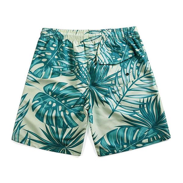 

summer tropical leaves printed beach pants fat 2021 casual home large size cross-border quick-drying breathable men's shorts, White;black