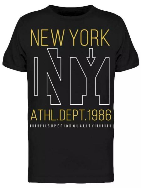 

athl 1986 lettering design tee men's -image by shutterstock, White;black
