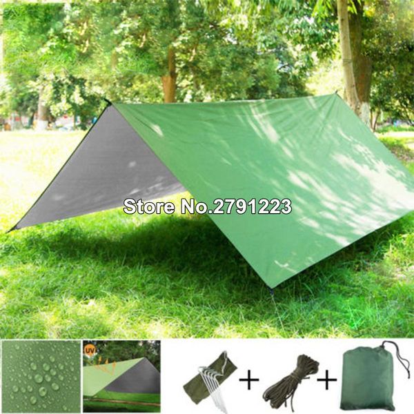 

shade 3mx3m waterproof sun shelter tent tarp anti uv beach outdoor camping hammock rain sunshade awning canopy