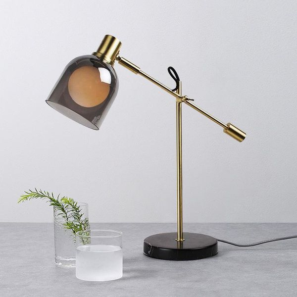 

table lamps luxury light, wrought iron glass desk lamp, the nordic office sitting room bedroom reading bedside lamp