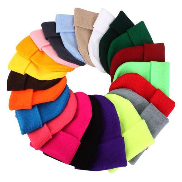 

beanies women's winter hats knitted fluorescent caps autumn warm ladies casual cap