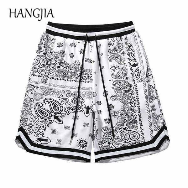 

black white paisley printed patchwork shorts summer loose casual shorts for men women fashion cashew floral male shorts 2021 c0607, White;black