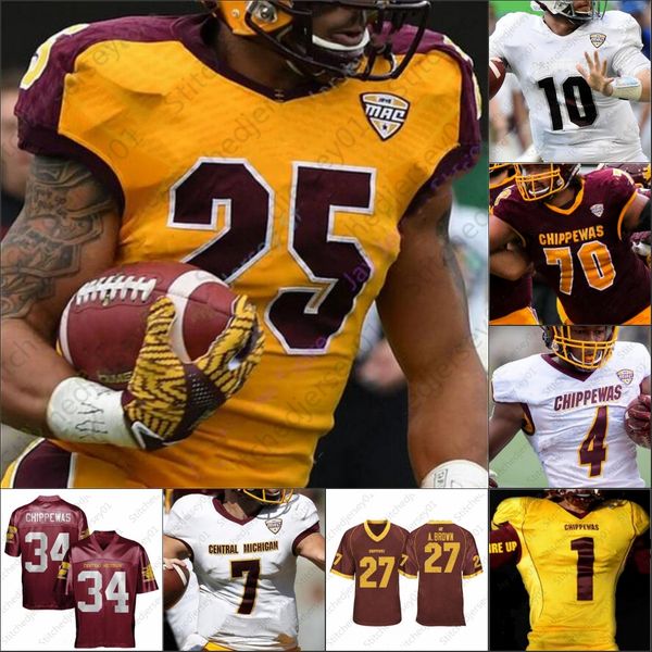 

custom central michigan football jersey ncaa college laquan johnson sean adesanya tyrone scott jacorey sullivan kalil pimpleton jonathan war, Black