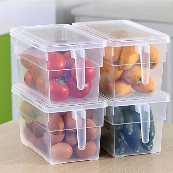 

storage bottles & jars kitchen clear box grains beans contain sealed home organizer container refrigerator boxes