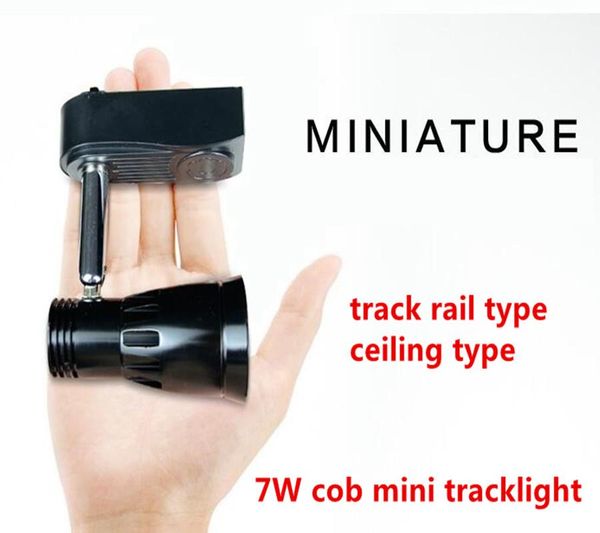 

design led mini track light 7w cob rail type ceiling black/white body multicolor ac85-265v 20pcs/lot lights
