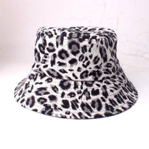 

fishing sun hat cap fashion leopardcap outdoor travel casual pot bucket beach farm hats, Black;white