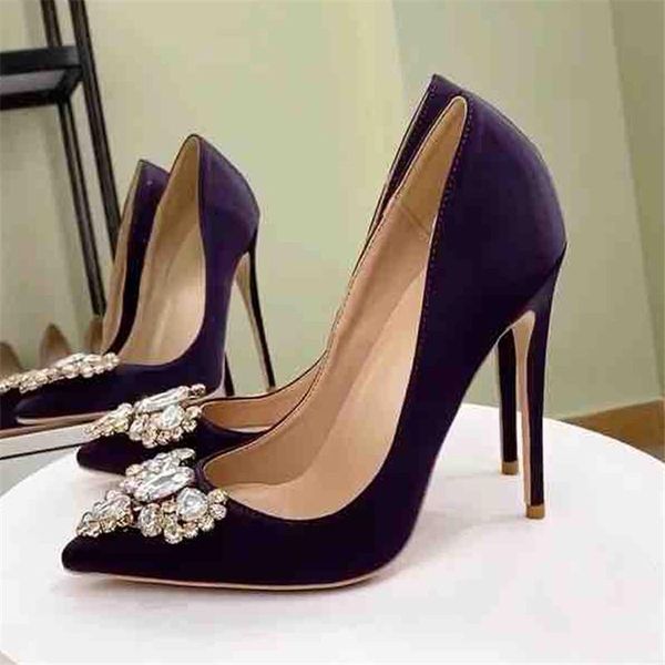 

dress shoes bling pearl flowers metal fasteners design stilettos 8cm 10cm 12cm high heels pointed toe fashion big size pumps bm030 roviciya, Black