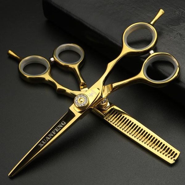 

hair scissors 4.5" 5.5 inch professional hairdressers set japan 440c barber big cutting thinning shears kit trimmi