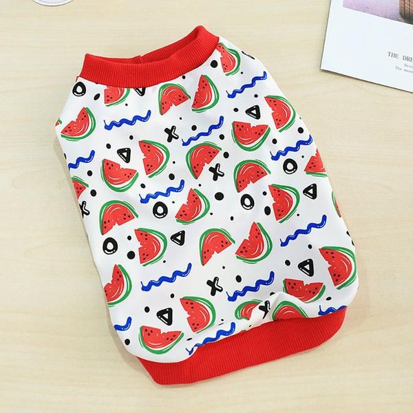 

dog apparel watermelon vest cute design small puppy cat clothing spring and summer breathable teddy cotton clothes
