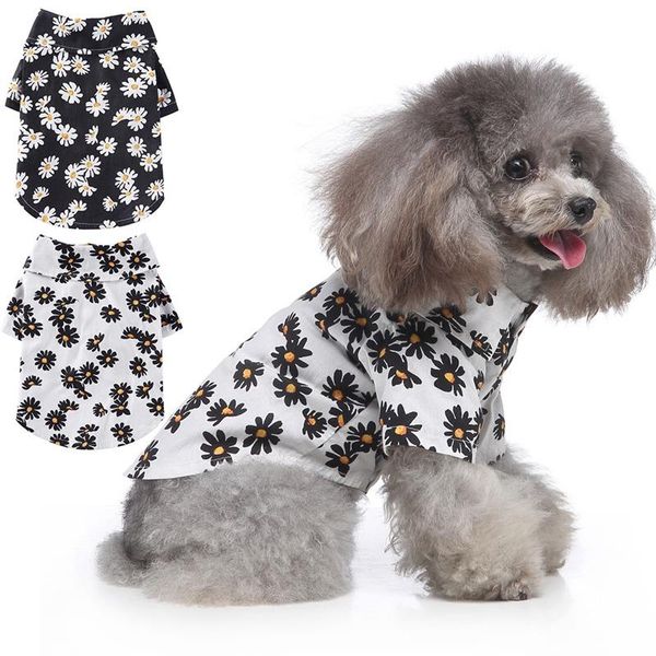 

dog apparel pet sweet shirt cute daisy printed puppy clothes for small dogs clothing t-shirt skirt chihuahua