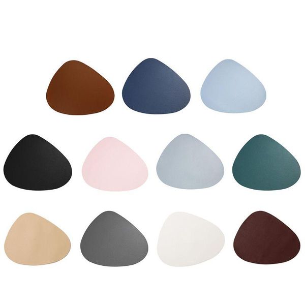 

mats & pads tableware pad placemat pu leather table mat heat insulation non-slip placemats bowl kitchen